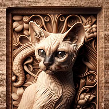 3D model Siamese cat (STL)